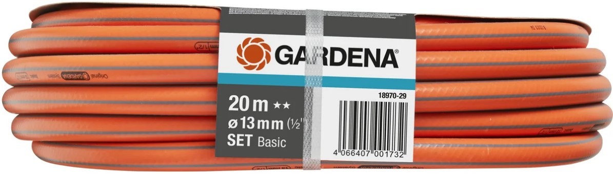 Шланг для полива GARDENA Basic 1/2" х 20 м с комплектом фитингов 18970-29.000.00 18970-29.000.00 - изображение 2