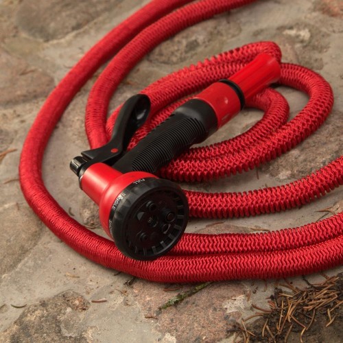 Шланг для полива QUATTRO ELEMENTI  растягивающийся 15 метров, латекс, премиум + пистолет 244-872 - изображение 5