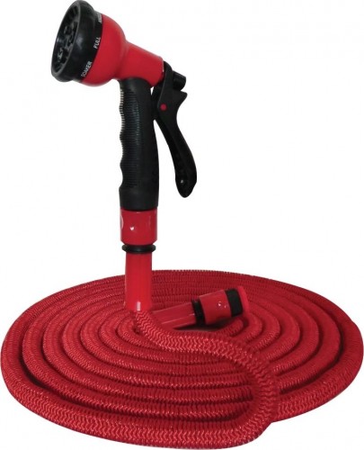 Шланг для полива QUATTRO ELEMENTI  растягивающийся 15 метров, латекс, премиум + пистолет 244-872