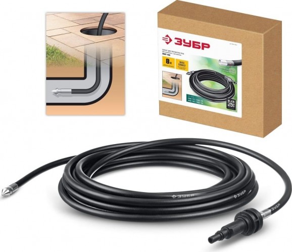 Шланг для прочистки труб ЗУБР МИГ-180 8 м 70414-180-8