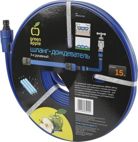 Шланг-дождеватель GREEN APPLE 15 м GWSH10-032 Б0003088 - изображение 2