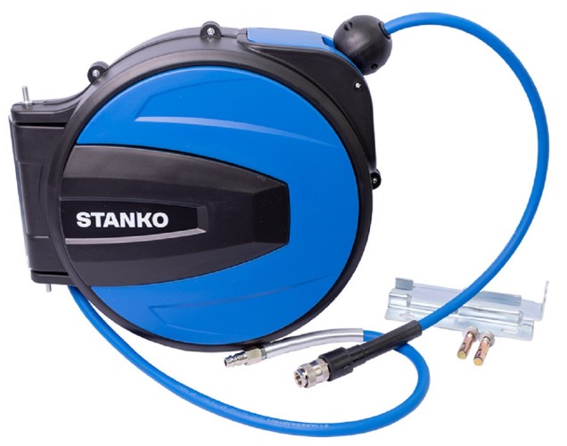 Шланг на самоскручивающейся катушке  СТАНКОИМПОРТ HR0812HPVC 8/12 мм 10 метров - изображение 4