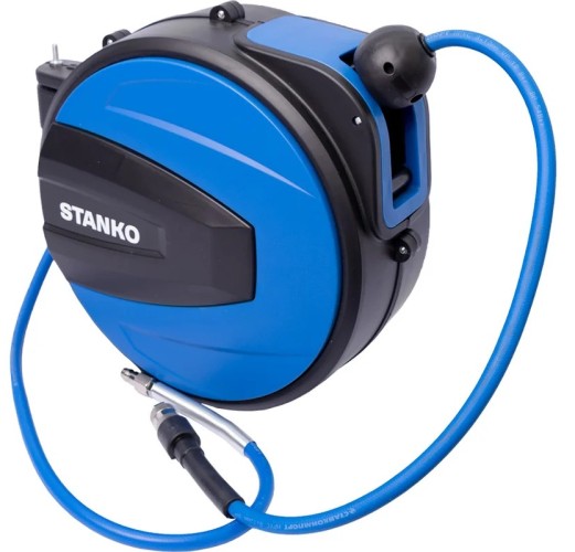Шланг воздушный на катушке STANKO HR00812HPVC самоскручивающейся 8/12 мм 15 метров