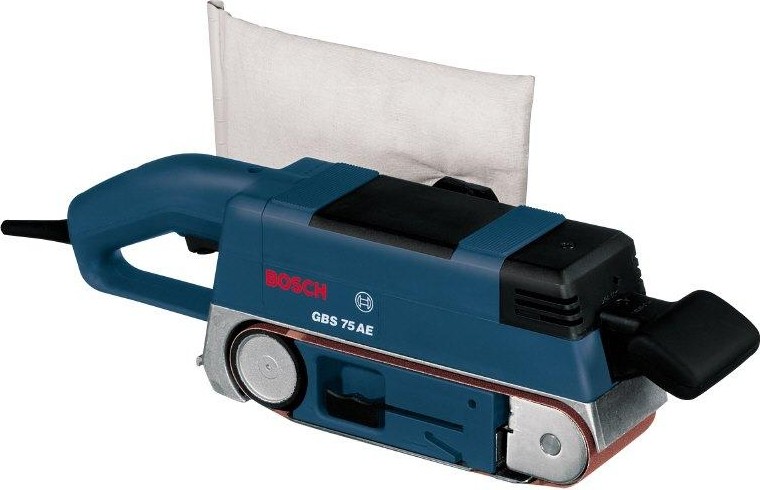 Шлифмашина ленточная сетевая BOSCH GBS  75 AE  0601274708 Графитовая плита, мешок, шлифлента