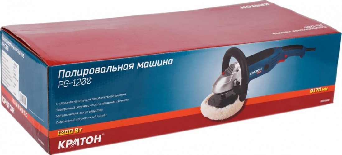Шлифмашина полировальная КРАТОН PG-1200 3 05 05 001 - изображение 4