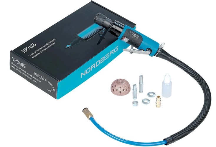 Шлифмашина прямая пневматическая NORDBERG NP3405 для зачистки шин с насадкой ЦБ-00017087 - изображение 3