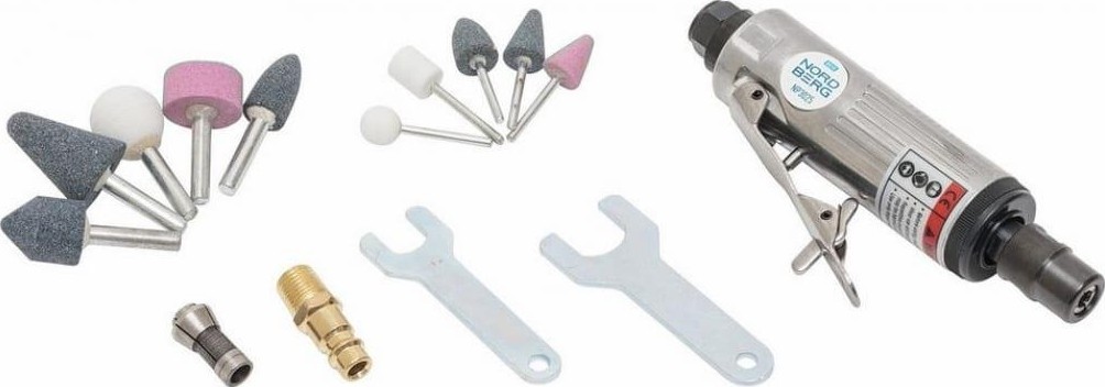 Шлифмашина прямая пневматическая NORDBERG ECO NP3025K в кейсе ЦБ-00000117 - изображение 2