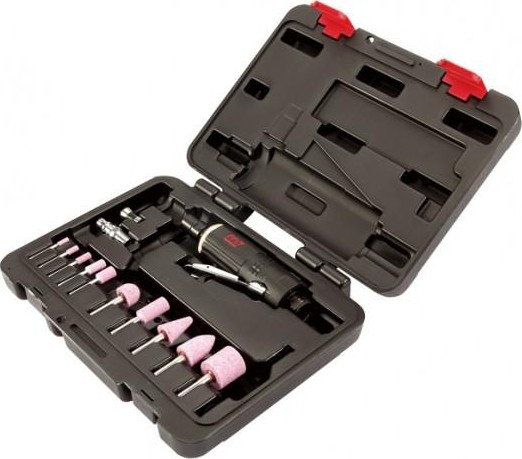 Шлифмашина прямая пневматическая MIGHTY SEVEN QA-0115A (шарошка) 3-6 мм, 25000 об/мин, с набором