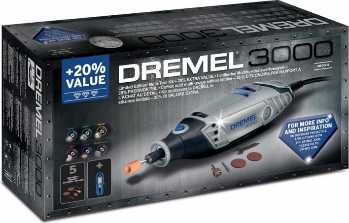 Шлифмашина прямая сетевая DREMEL 3000-5 S с подарочным набором F0133000ND - изображение 2