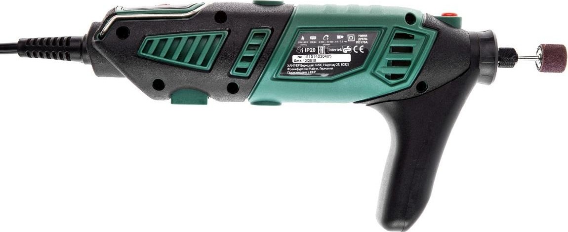 Шлифмашина прямая сетевая Hammer MD170A гибкий вал + насадки 160 шт. 113-003 - изображение 3