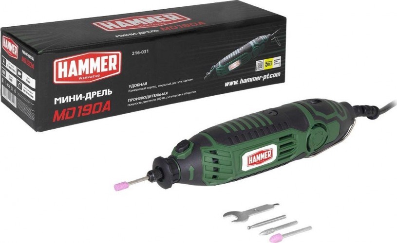 Шлифмашина прямая сетевая Hammer MD190A 3,2мм  216-031 - изображение 5