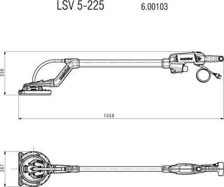 Шлифовальная машина METABO LSV 5-225 для стен и потолков 600103000 - изображение 2