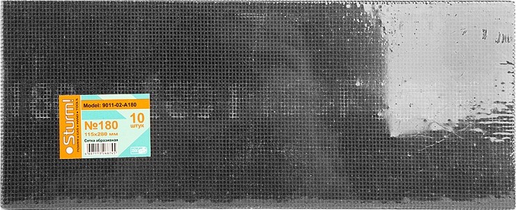 Шлифовальная сетка Sturm 9011-02-A180 абразивная 115x280 мм, водостойкая, 10шт.