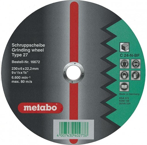 Шлифовальный круг по камню METABO 125x6,0х22,23 мм C24N Flexiamant S 616731000