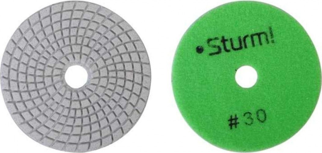 Шлифовальный круг по камню Sturm 9012-W100-30 алмазный гибкий, 100 мм, p30, мокрое шлиф.