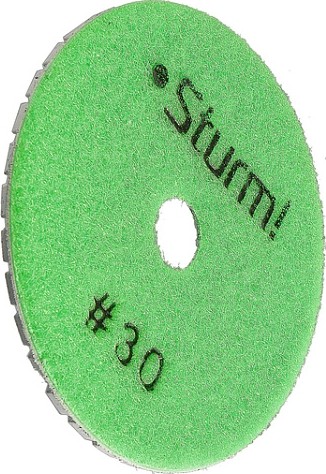 Шлифовальный круг по камню Sturm 9012-W100-30 алмазный гибкий, 100 мм, p30, мокрое шлиф. - изображение 4