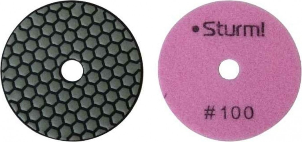 Шлифовальный круг по камню Sturm 9012-D100-100 алмазный гибкий, 100 мм, p100, сухое шлиф.
