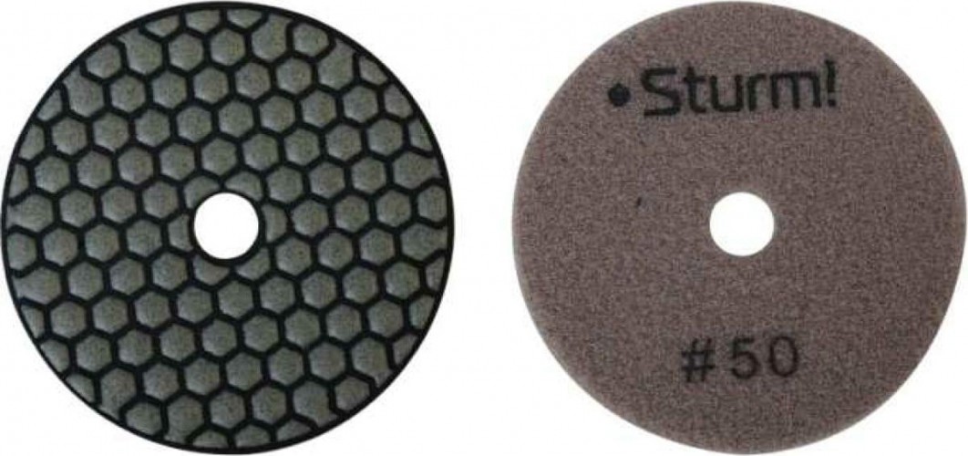 Шлифовальный круг по камню Sturm 9012-D100-50 алмазный гибкий, 100 мм, p50, сухое шлиф.