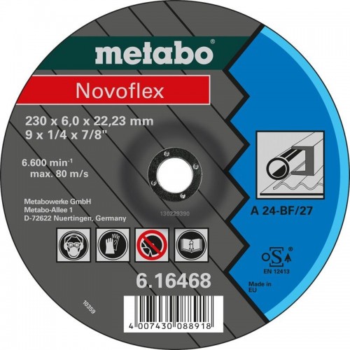 Шлифовальный круг по металлу METABO 150x6,0х22,23 мм A30 Novoflex 616464000
