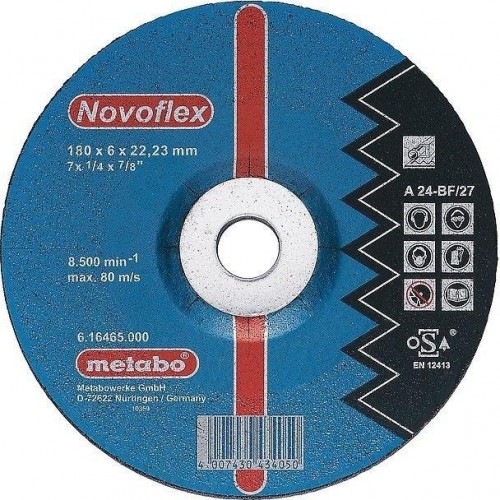 Шлифовальный круг по металлу METABO 125x6,0х22,23 мм  Novoflex SP 617024000