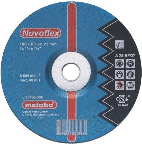 Шлифовальный круг по металлу METABO 230x6,0х22,23 мм A30 Novoflex 616468000