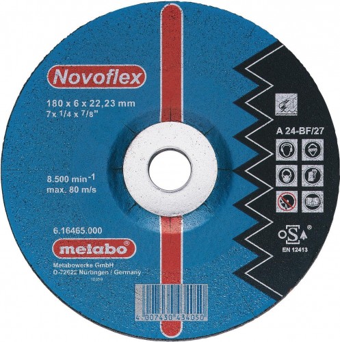 Шлифовальный круг по металлу METABO 115x6,0х22,23 мм A30 Novoflex 616460000