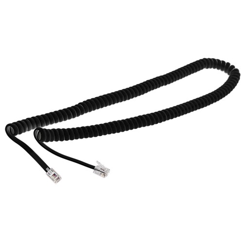 Шнур для телефонной трубки REXANT 18-2023 витой RJ-10 (4P-4C), 2м, черный