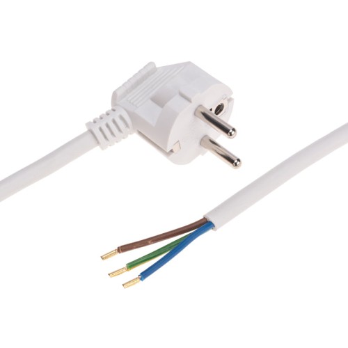Шнур электрический REXANT 11-1329 с вилкой ПВС 3х1,5 мм² 5м (белый)
