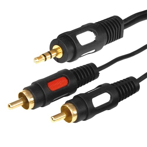 Шнур REXANT 17-4232 Стерео 3,5мм-2 RCA, 1,5м, Gold