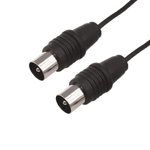 Шнур REXANT 17-5002 ТВ гнездо-ТВ штекер, 1,5м, черный