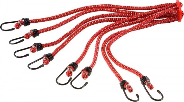 Шнур резиновый крепежный ЗУБР Мастер 80 см крепление паук, 8 крюков 40509-8