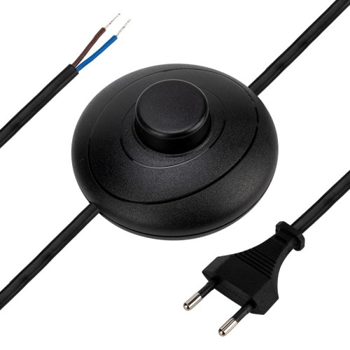 Шнур сетевой REXANT 11-1144 с напольным переключателем 2х0,75 мм²  2,5м