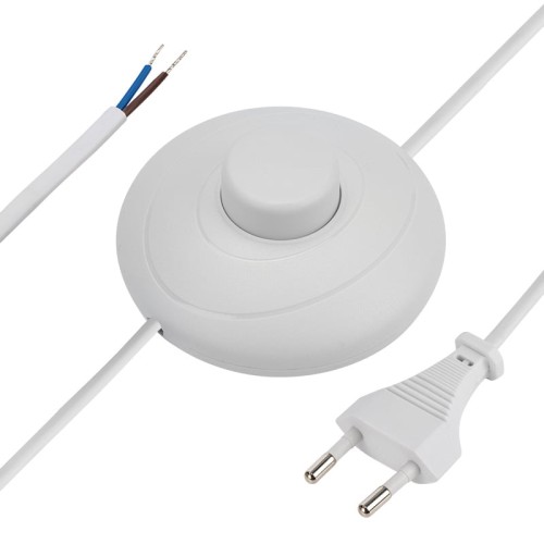 Шнур сетевой REXANT 11-1145 с напольным переключателем 2х0,75 мм²  2,5м