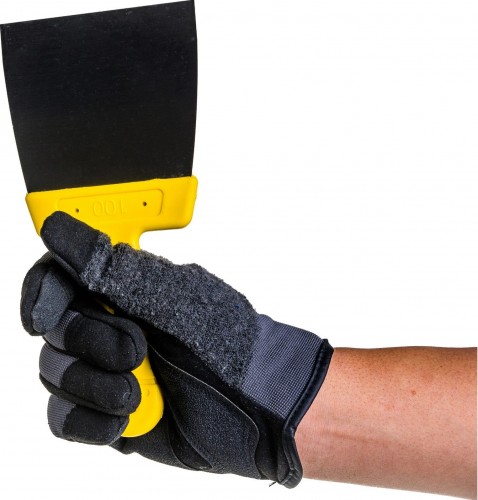 Шпатель Biber МАСТЕР 35174 фасадный нерж. сталь, желтая рукоятка, 100мм Тов-176001 - изображение 2