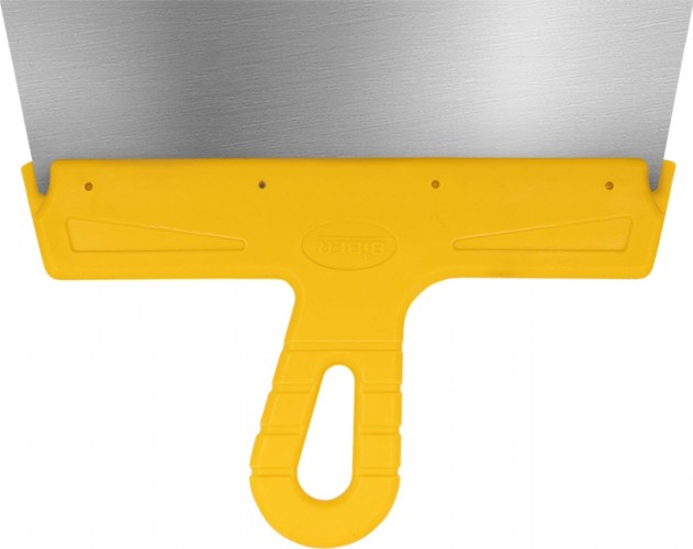 Шпатель Biber МАСТЕР 35177 фасадный нерж. сталь, желтая рукоятка, 250мм Тов-176004