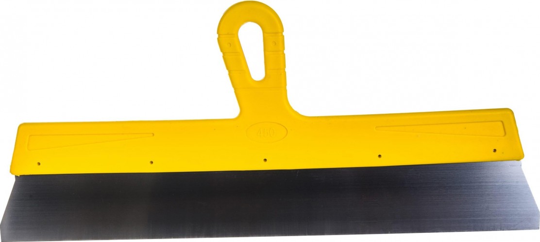 Шпатель Biber МАСТЕР 35179 фасадный нерж. сталь, желтая рукоятка, 450мм Тов-176006