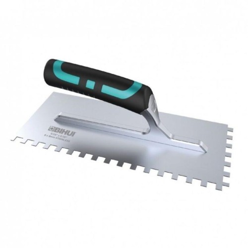 Шпатель BIHUI PTSB08 зубчатый, из нерж.стали (зуб 8мм)