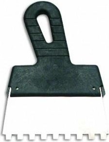 Шпатель из нержавеющей стали 888 с пластмассовой ручкой 250 мм, зуб 8 х 8 мм 3084620 3084620