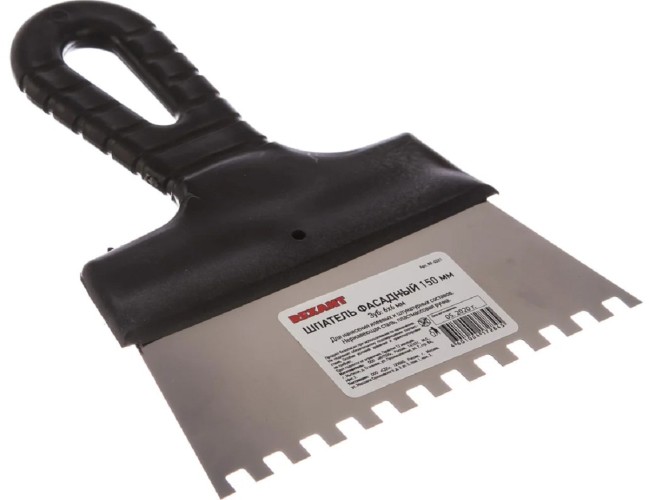 Шпатель REXANT 89-0221 фасадный 150 мм зуб 6х6 нержавеющая сталь - изображение 2