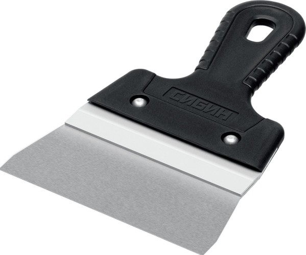 Шпатель Сибин 10083-15 150 мм, усиленный фасадный, с алюминиевой направля
