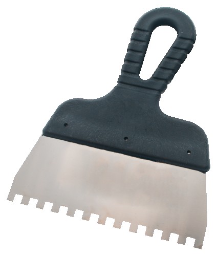 Шпатель СОЮЗ 8051-45-150-10FC 150 мм, нержавеющая сталь, зуб 10х10 мм, пластиков