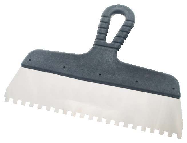 Шпатель СОЮЗ 8051-45-300-10FC 300 мм, нержавеющая сталь, зуб 10х10 мм, пластиков