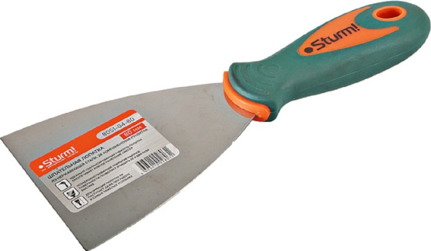 Шпатель Sturm 8051-04-80 из нержавеющей стали 80мм, 2-х компонентная рукоят