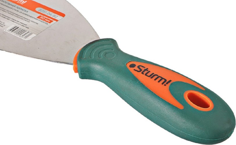 Шпатель Sturm 8051-04-80 из нержавеющей стали 80мм, 2-х компонентная рукоят - изображение 4