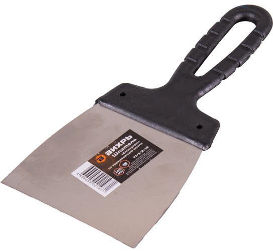 Шпатель ВИХРЬ 100мм нерж.cталь пластиковая рукоятка 73/3/2/18