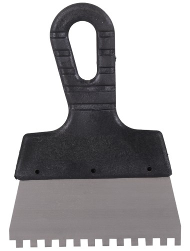 Шпатель ВИХРЬ 150мм зубчатый нерж.cталь пластиковая рукоятка 6х6 мм, 73/3/2/25 - изображение 2