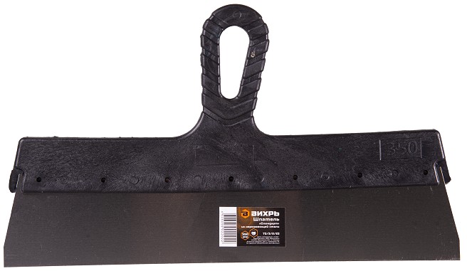 Шпатель ВИХРЬ 350мм нерж.cталь пластиковая рукоятка 73/3/2/23 - изображение 2