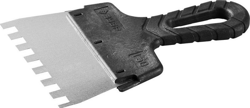 Шпатель ЗУБР МАСТЕР фасадный, нержавеющее полотно, 150мм, зуб 10х10мм 10078-15-10