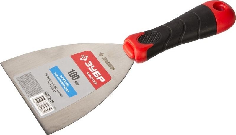 Шпатель ЗУБР МАСТЕР профилированное нержавеющее полотно, 2к ручка, 100 10072-10 - изображение 2