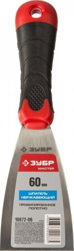 Шпатель ЗУБР МАСТЕР профилированное нержавеющее полотно, 2к ручка, 60м 10072-06 - изображение 2